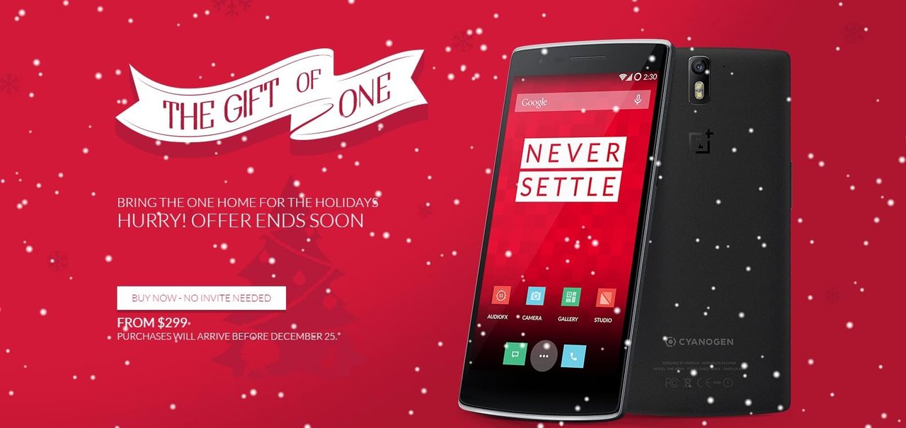 Presente de Natal: OnePlus permite comprar o One sem convite até o dia 25