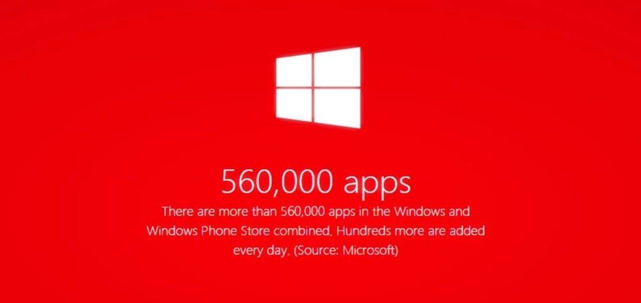 Lojas do Windows Phone e do Windows 8 agora têm 560 mil apps no total