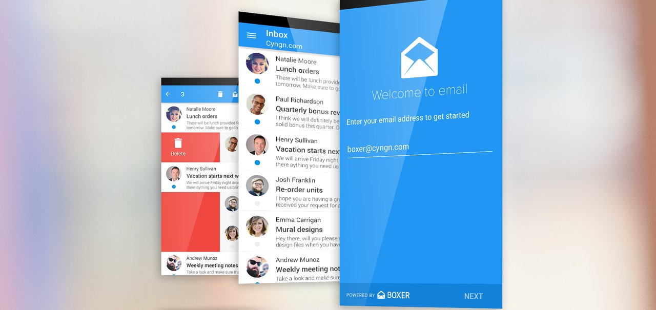 Cyanogen passará a usar o Boxer como cliente-padrão de email