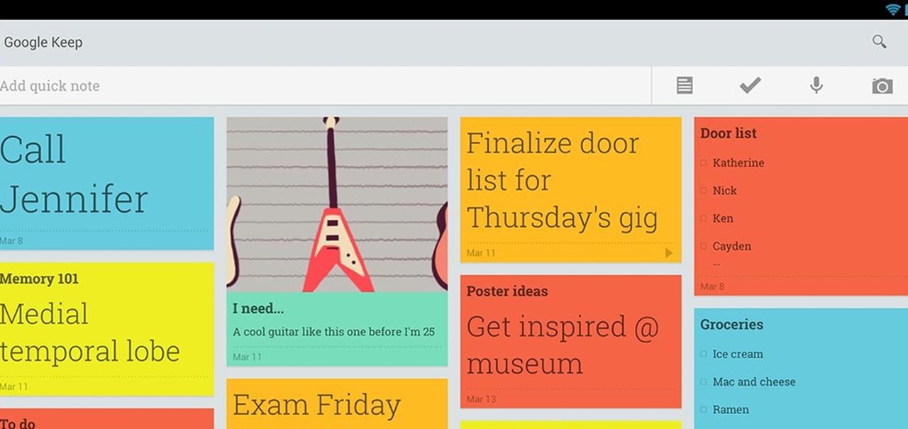 Atualização do Google Keep traz novas funções de organização