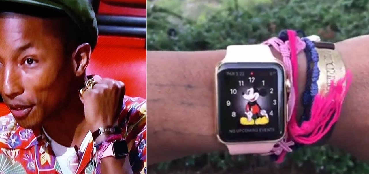 Cantor de “Happy” aparece em programa de TV usando Apple Watch de ouro