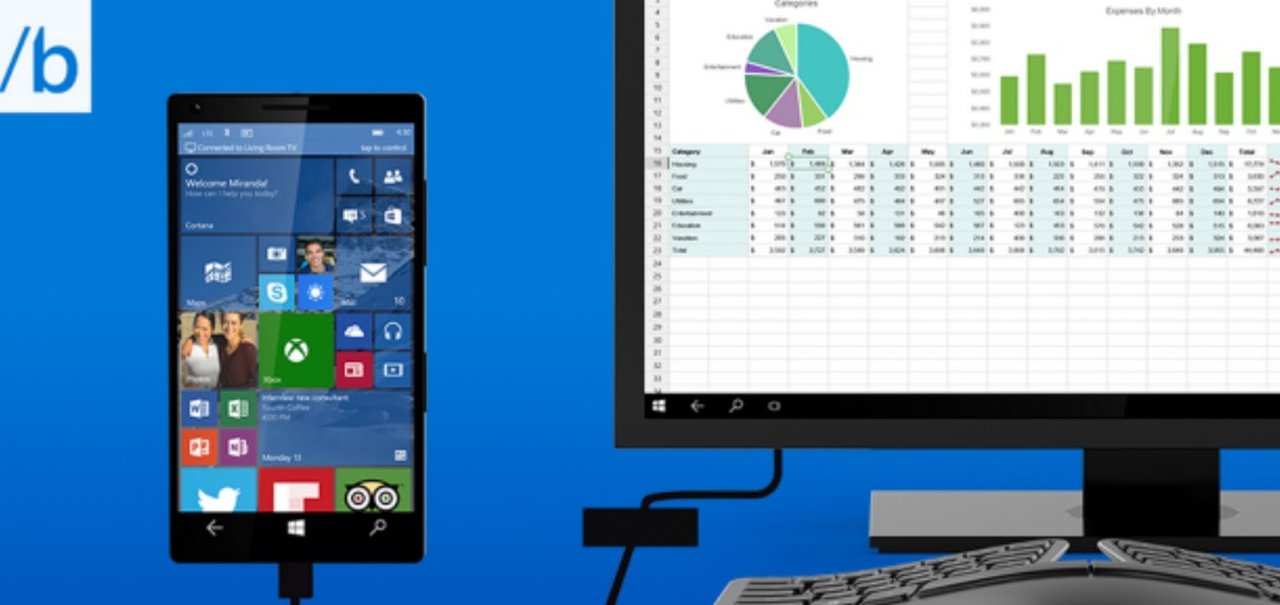 Continuum: recurso transforma smartphones com Windows 10 em computadores