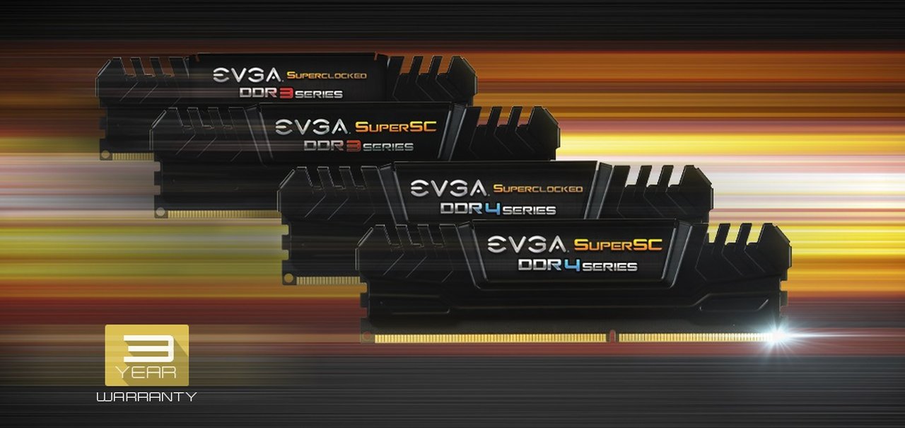 EVGA anuncia memórias DDR3 e DDR4 de alta performance