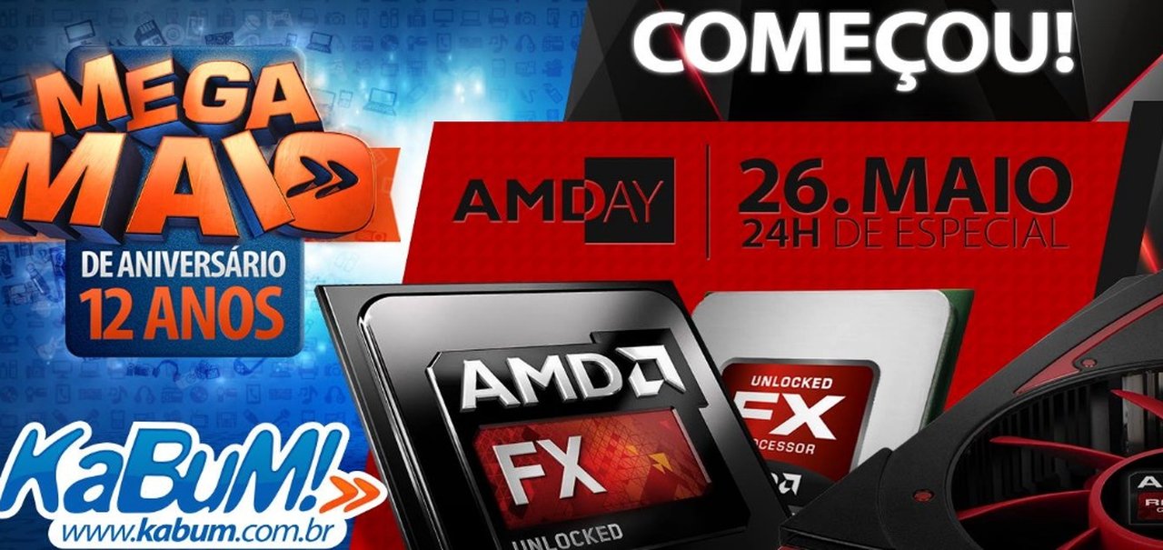 AMDAY: produtos da AMD estão em promoção na Kabum neste 26 de maio