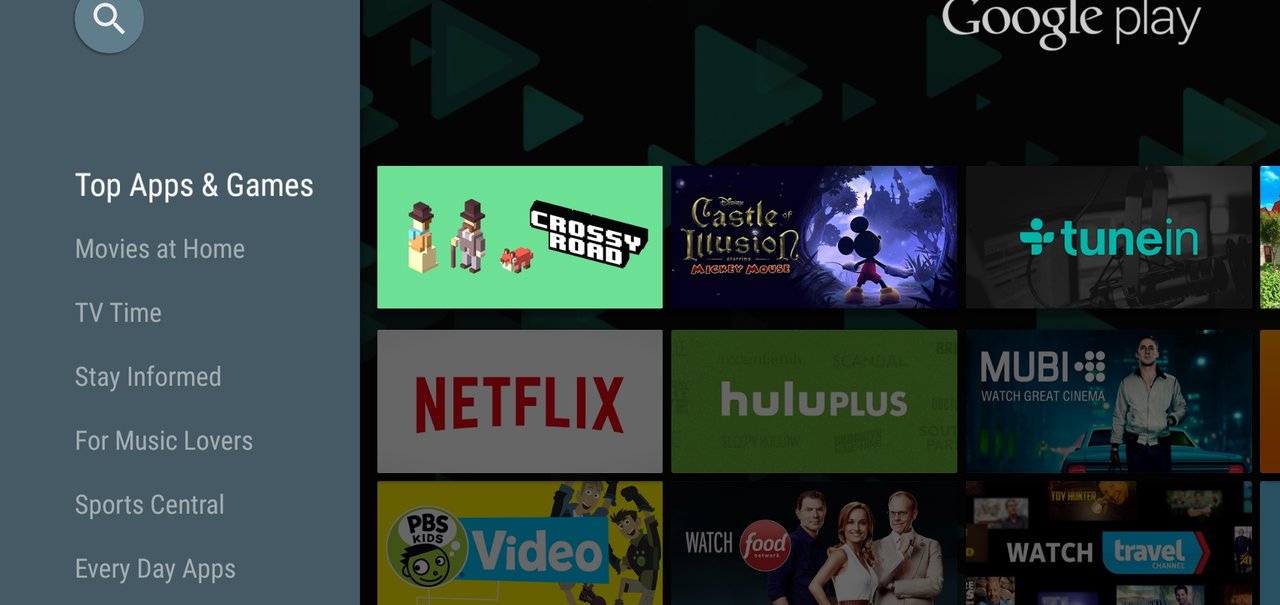 Android TV ganha mais de 600 novos aplicativos com atualização