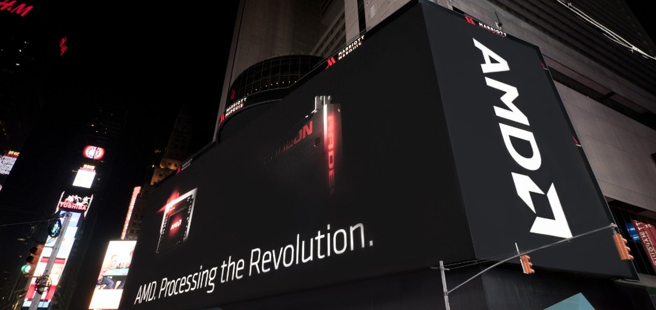 AMD se destaca na Times Square com a maior tela de alta definição