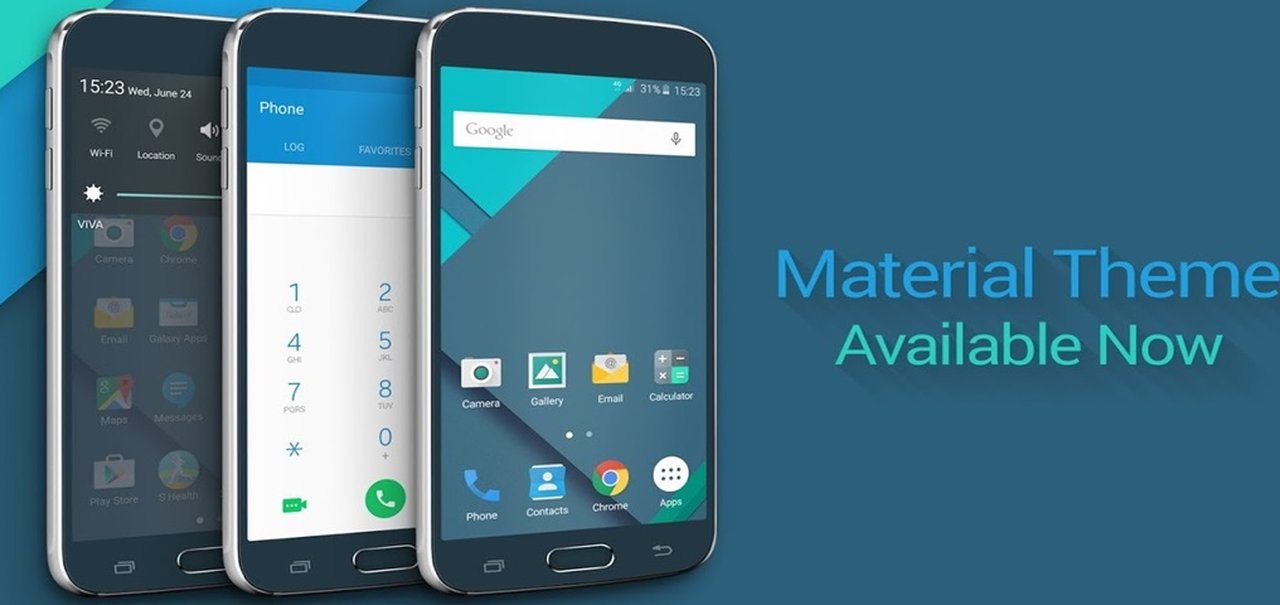 Novo tema para Galaxy S6 e S6 Edge traz visual do Material Design