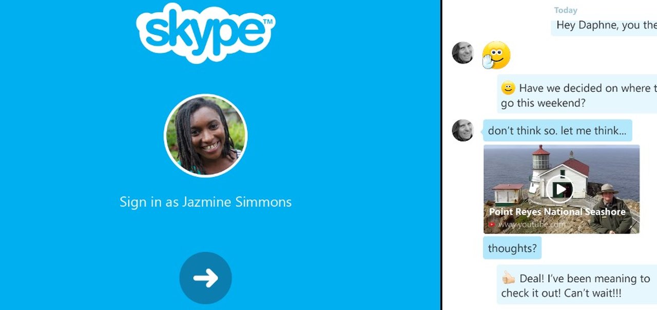 Atualização do Skype para Android simplifica login e visualização de links