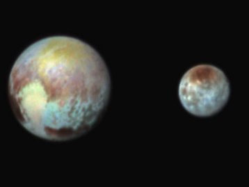 NASA divulga imagem colorida artificialmente de Plutão