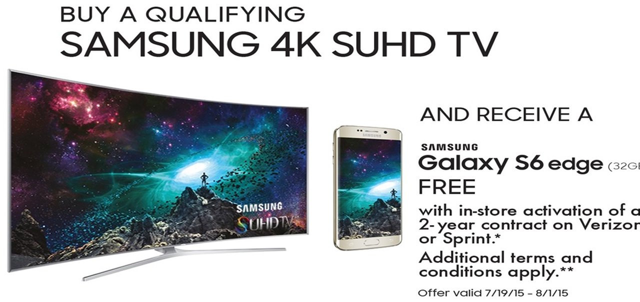 Nos EUA, quem comprar uma TV 4K da Samsung ganha um Galaxy S6