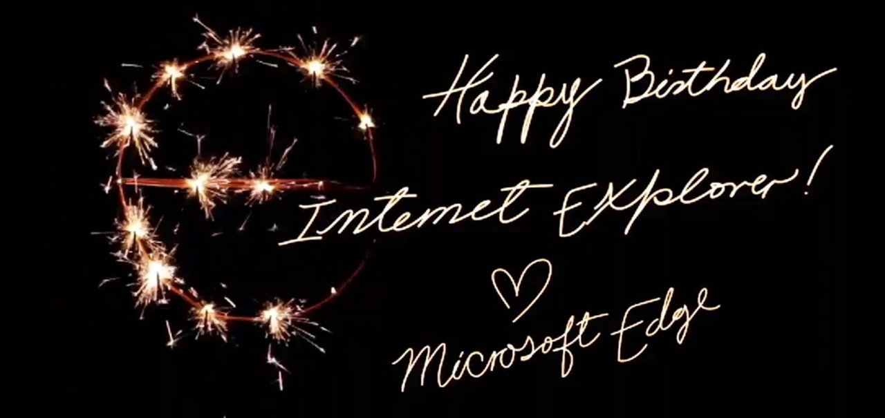 Microsoft Edge comemora o 20º aniversário do Internet Explorer