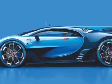 Tudo azul: este é o carro de corrida Bugatti Vision Gran Turismo