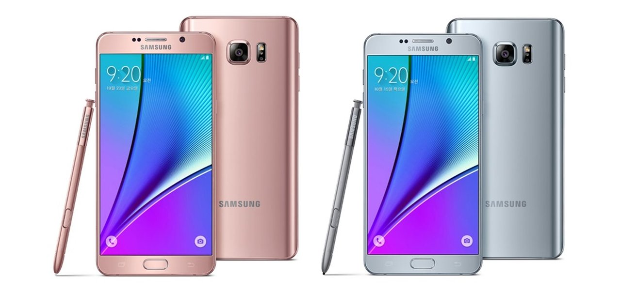 Galaxy Note 5 ganha duas novas cores: titânio e ouro rosado