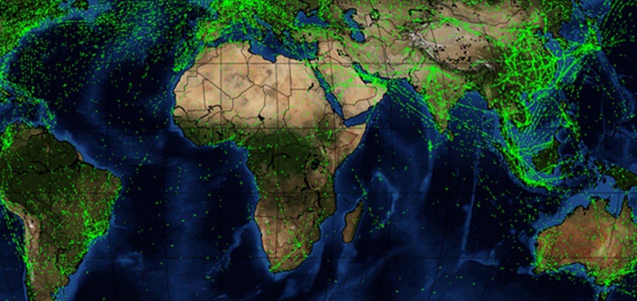 Veja como é o tráfego aéreo da Terra visto do espaço