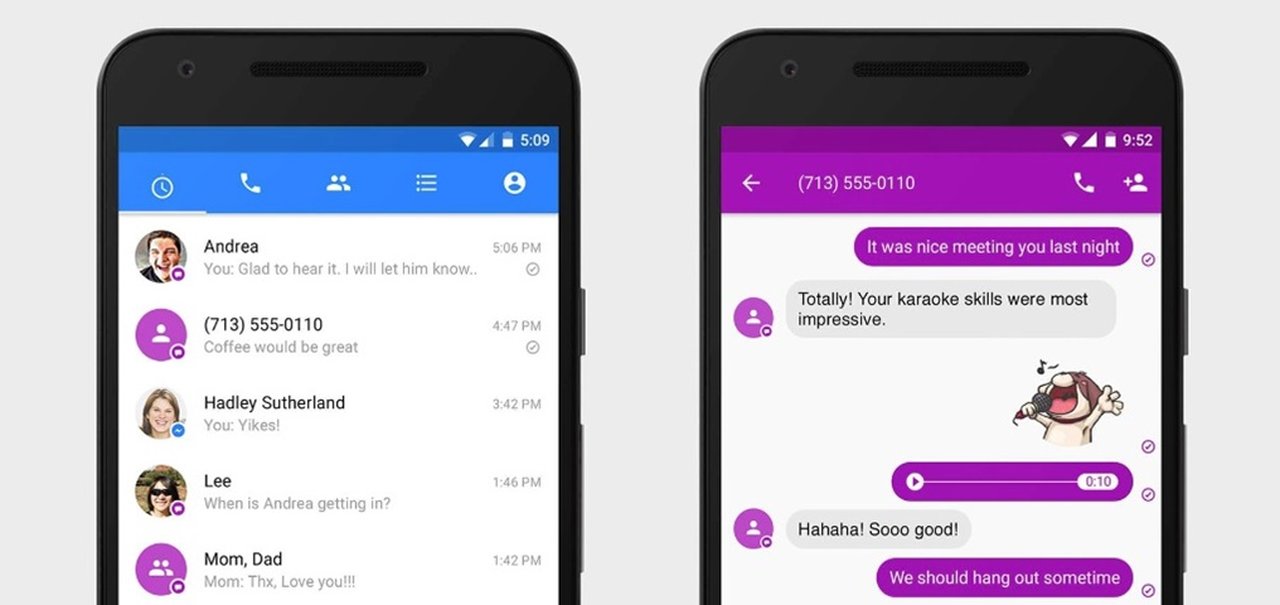 Facebook unifica chat do Messenger e recados SMS no Android