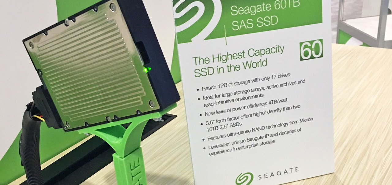 Seagate anuncia SSD monstruoso com 60 TB de espaço