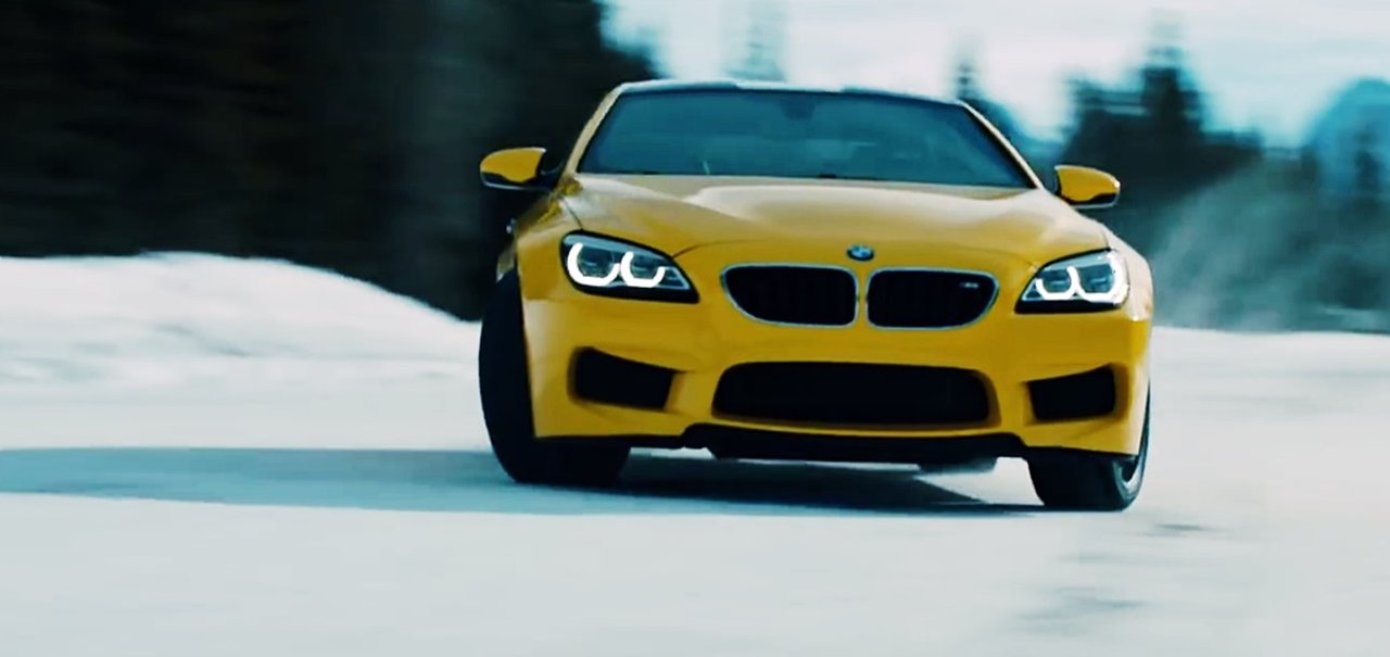 Desafio: veja um BMW M6 correr a 300 km/h na neve e tente não se empolgar