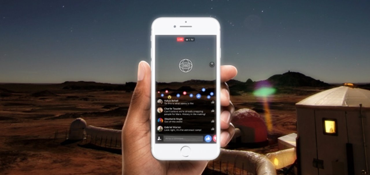 Facebook faz primeiro vídeo ao vivo em 360º em estação de estudo de Marte