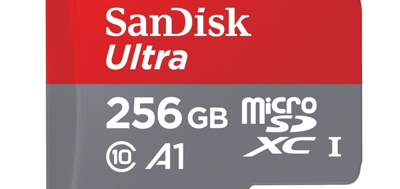 SanDisk Ultra: cartão microSD permite armazenar até 256 GB de dados