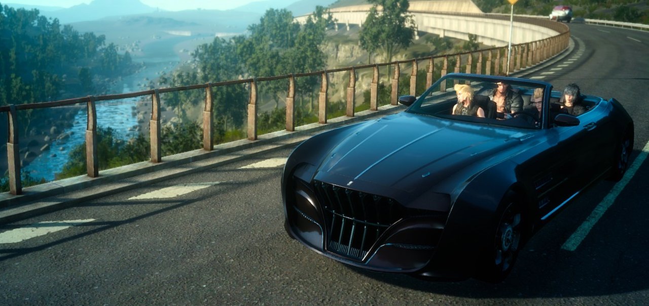 Acelera! Veja Regalia de Final Fantasy XV rodando fora das estradas do jogo