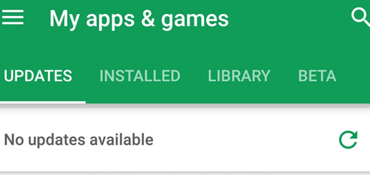 Google começa a testar botão “Atualizar” na Play Store