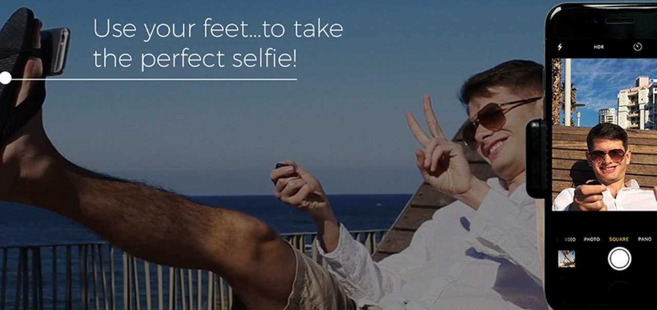 Projeto do Kickstarter promete selfies perfeitas registradas com seus pés