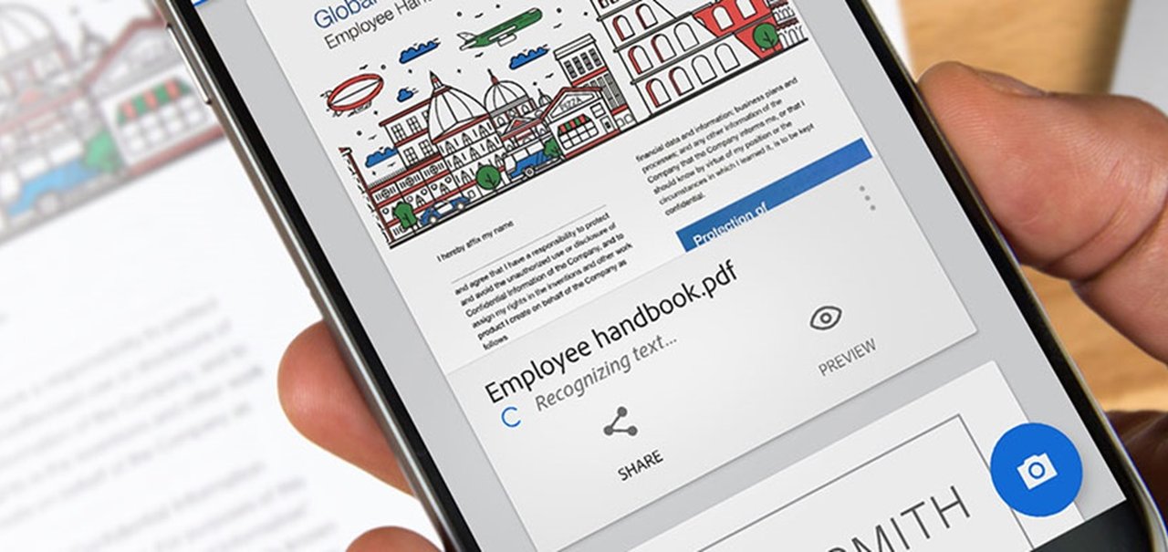 Adobe Scan usa a câmera do seu celular para converter documentos em PDF