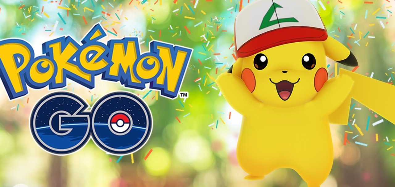 Pikachu com boné é uma das novidades do evento de um ano de Pokémon GO