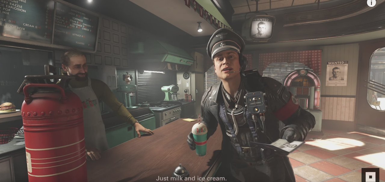 Wolfenstein 2 ganha novo trailer com diálogo tenso à la Bastardos Inglórios