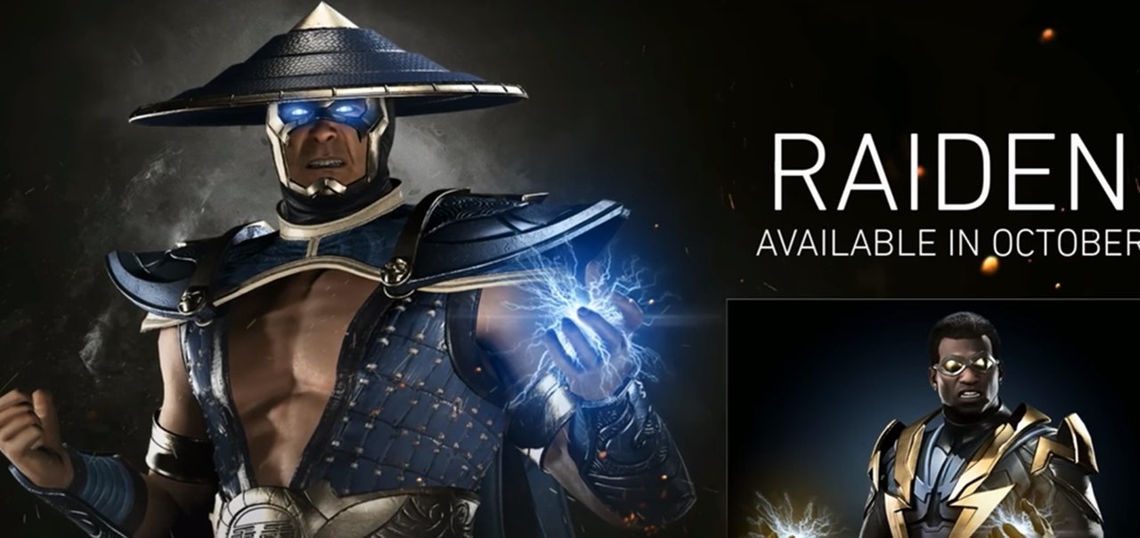 Injustice 2: Raiden tem gameplay revelado e terá skin de Raio Negro, da DC