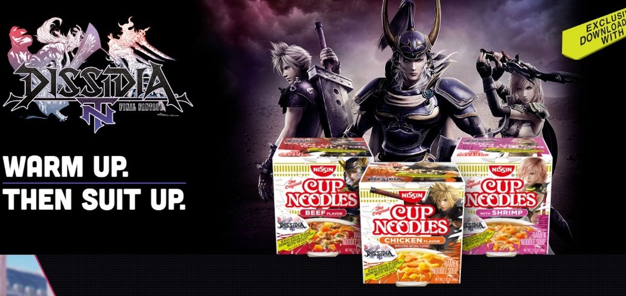 Comprar Cup Noodles vai render alguns DLCs de Final Fantasy Dissidia NT