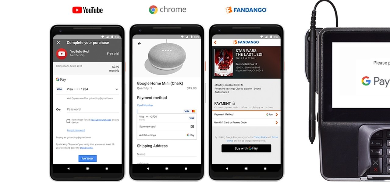 Android Pay e Google Wallet se unem para formar Google Pay