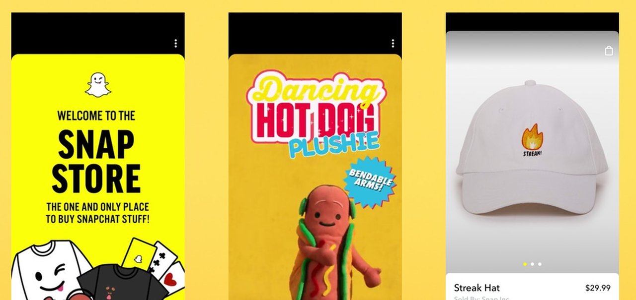 Snapchat lança Snap Store para vender produtos licenciados dentro do app