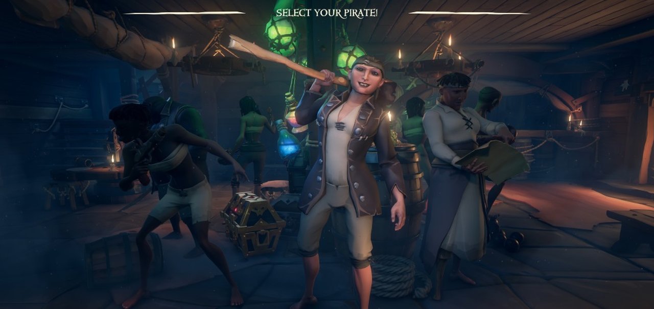 O criador de personagens de Sea of Thieves não funciona de forma comum