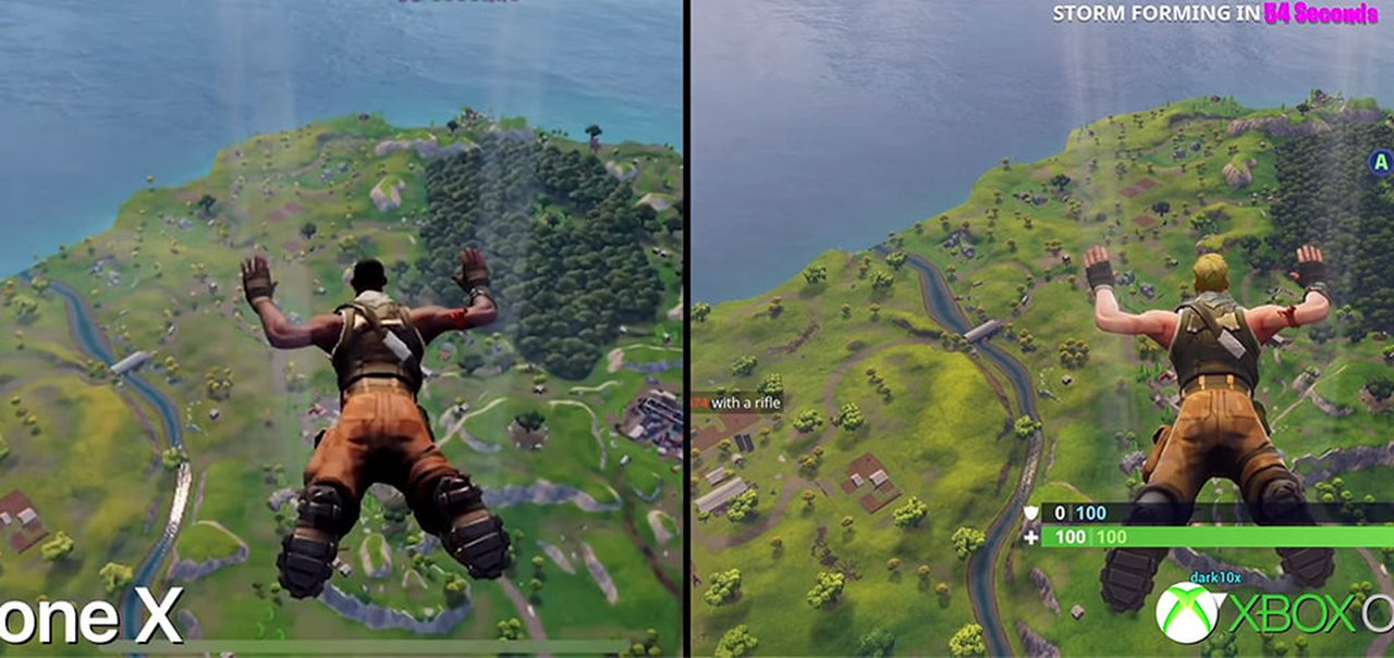 Fortnite Mobile: Comparação entre iPhone X e Xbox X surpreende 