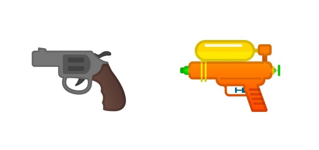 Google segue tendência da Apple e muda emoji de arma para pistola de água