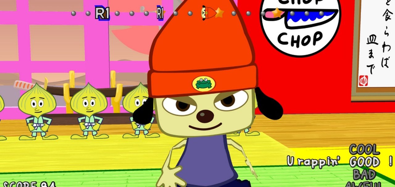 PaRappa Remastered de PS4 funciona a partir de um emulador de PSP