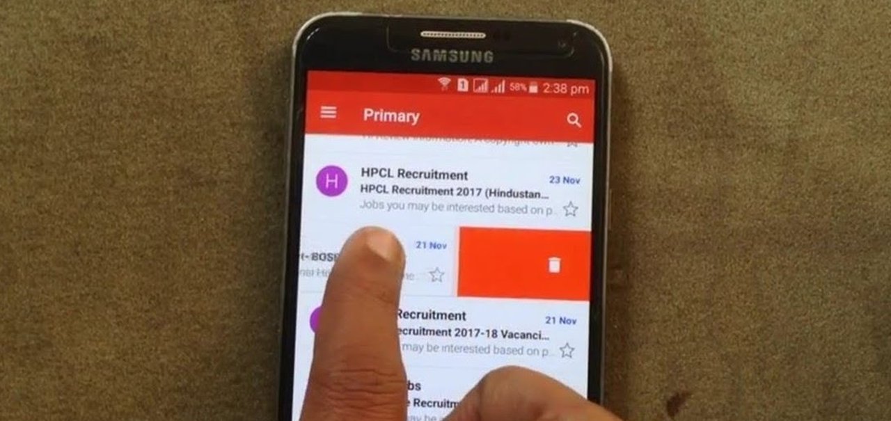 Gmail para Android agora permite configurar gestos na caixa de entrada