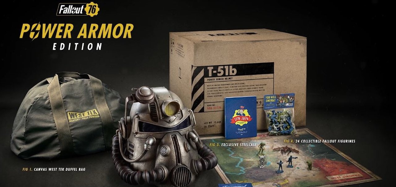 Edição especial de Fallout 76 terá capacete de armadura potente funcional