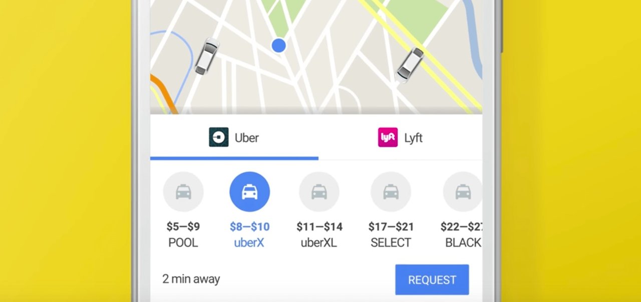 Não é mais possível chamar um Uber usando apenas o Google Maps