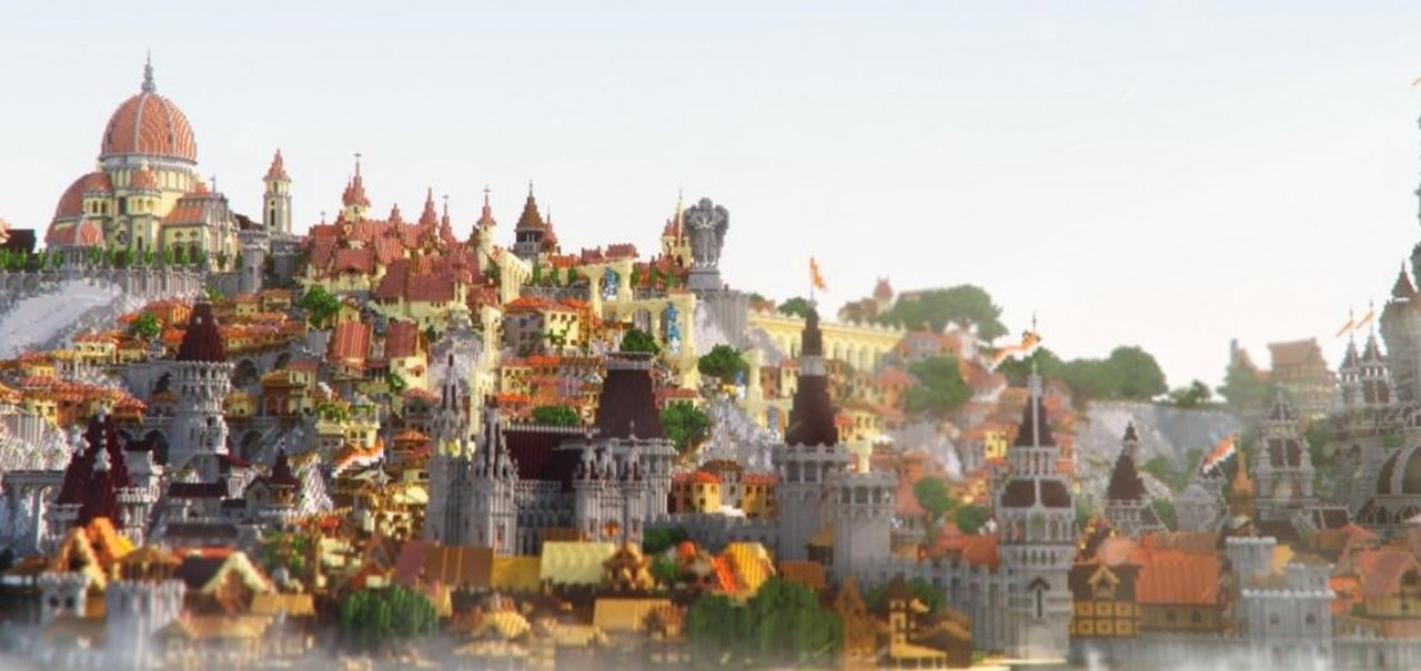 Vídeo mostra a Novigrad de The Witcher 3 recriada por jogador em Minecraft