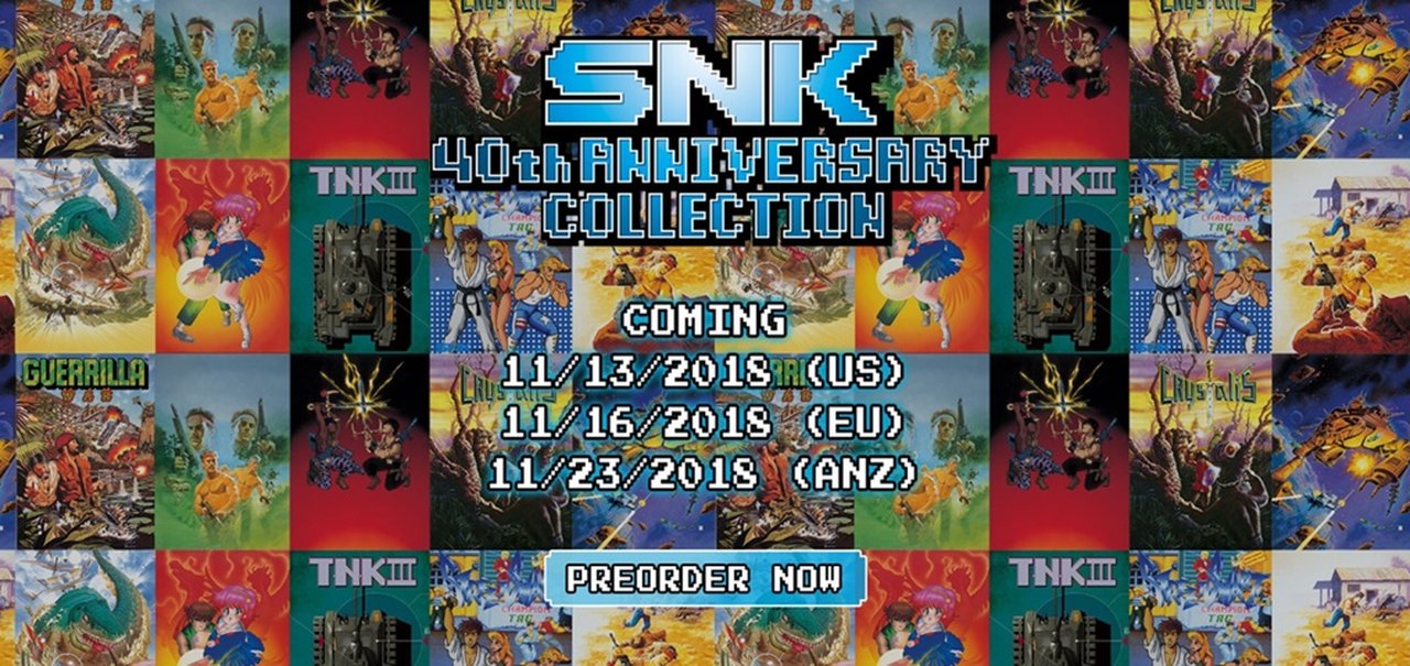 Coleção que celebra os 40 anos da SNK chega ao Switch em novembro