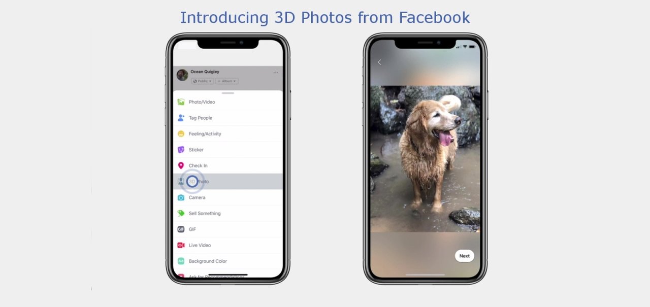 Facebook libera postagens de fotos em 3D no Feed