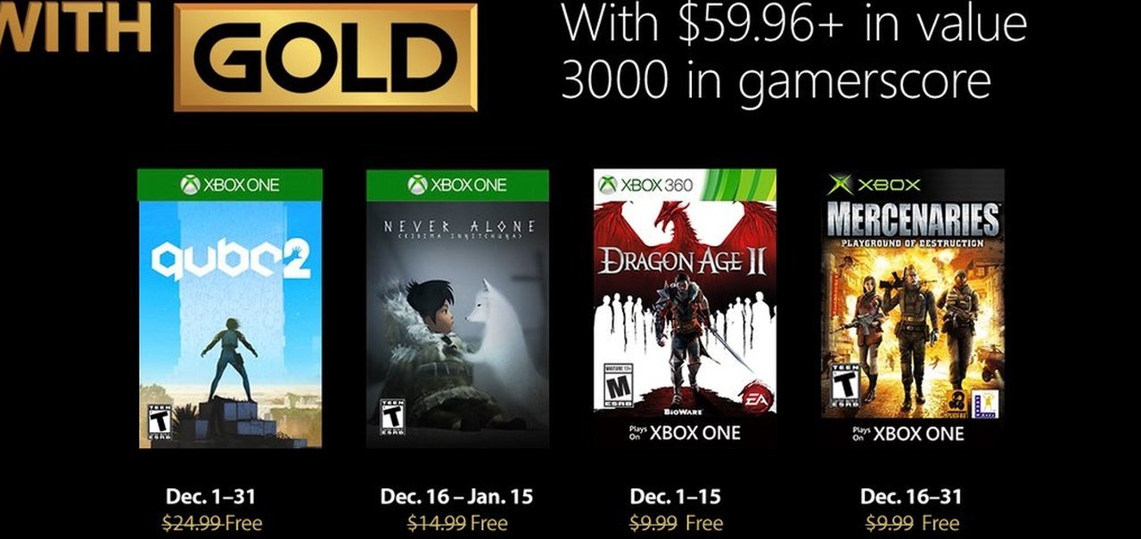 Games With Gold traz Q.U.B.E. 2 e Dragon Age 2 na faixa em dezembro