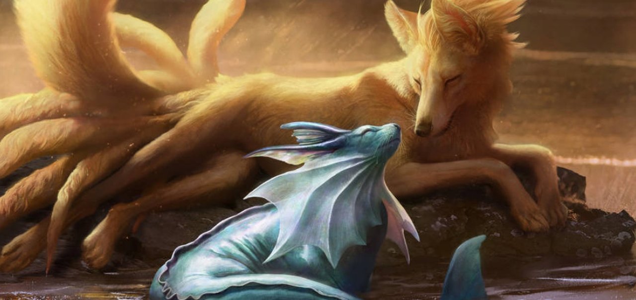 Artista de Detetive Pikachu mostra sua versão de Ninetales e Vaporeon