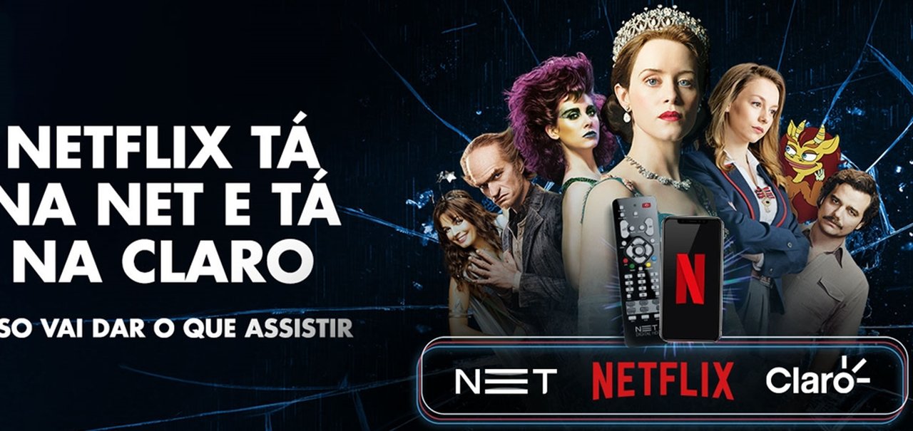 Parceria entre Claro e Netflix libera conteúdo da plataforma para a NET