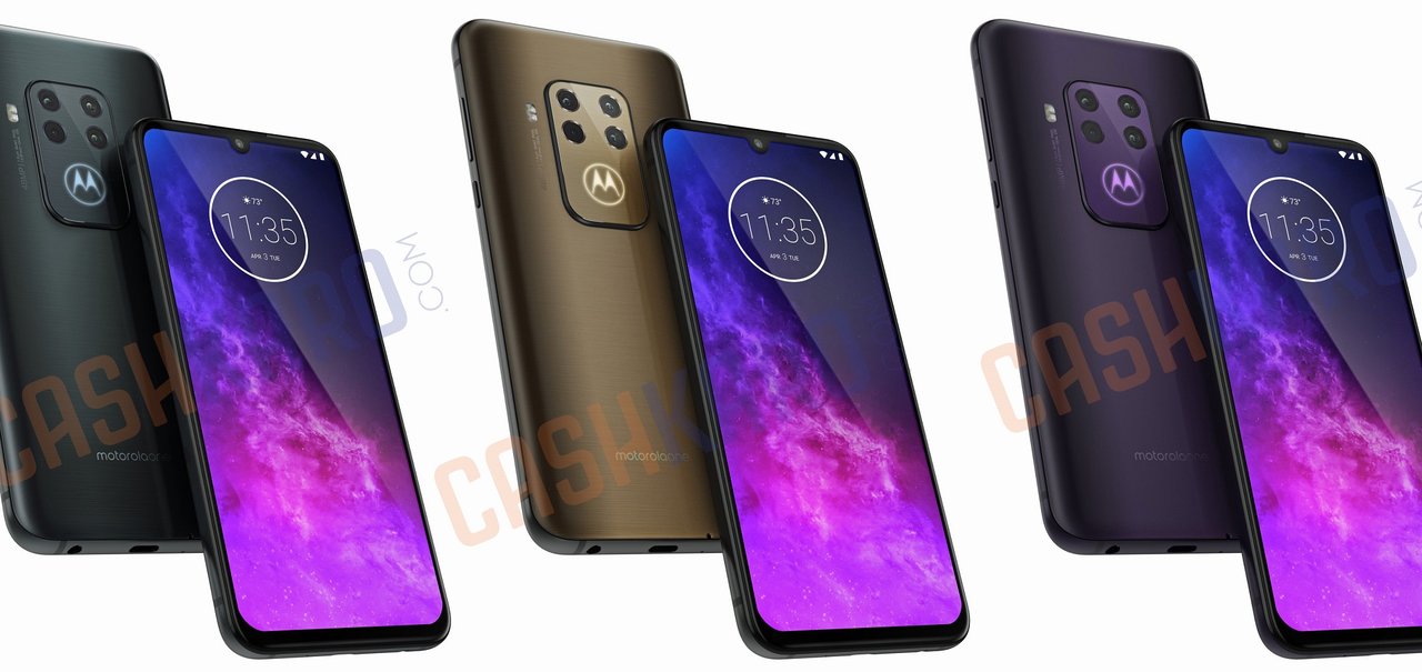 Renderização do Motorola One Pro mostra setup com 4 câmeras