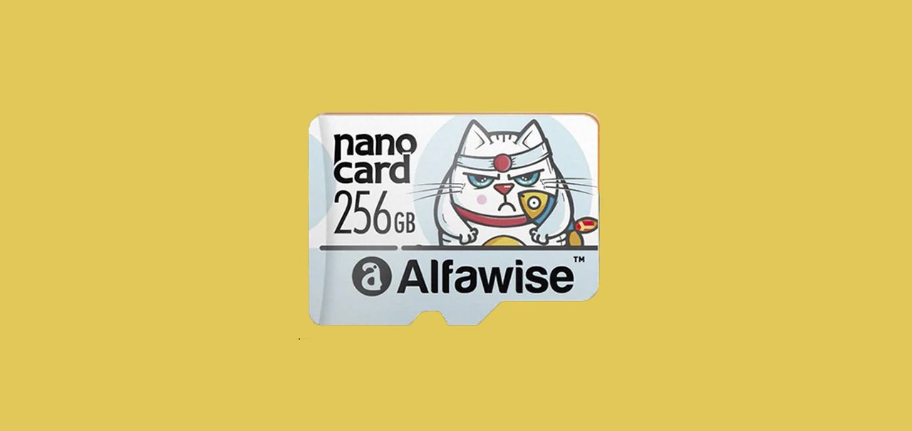 Cartão de memória 256 GB Alfawise armazena vídeos em 4k e sai por R$ 125