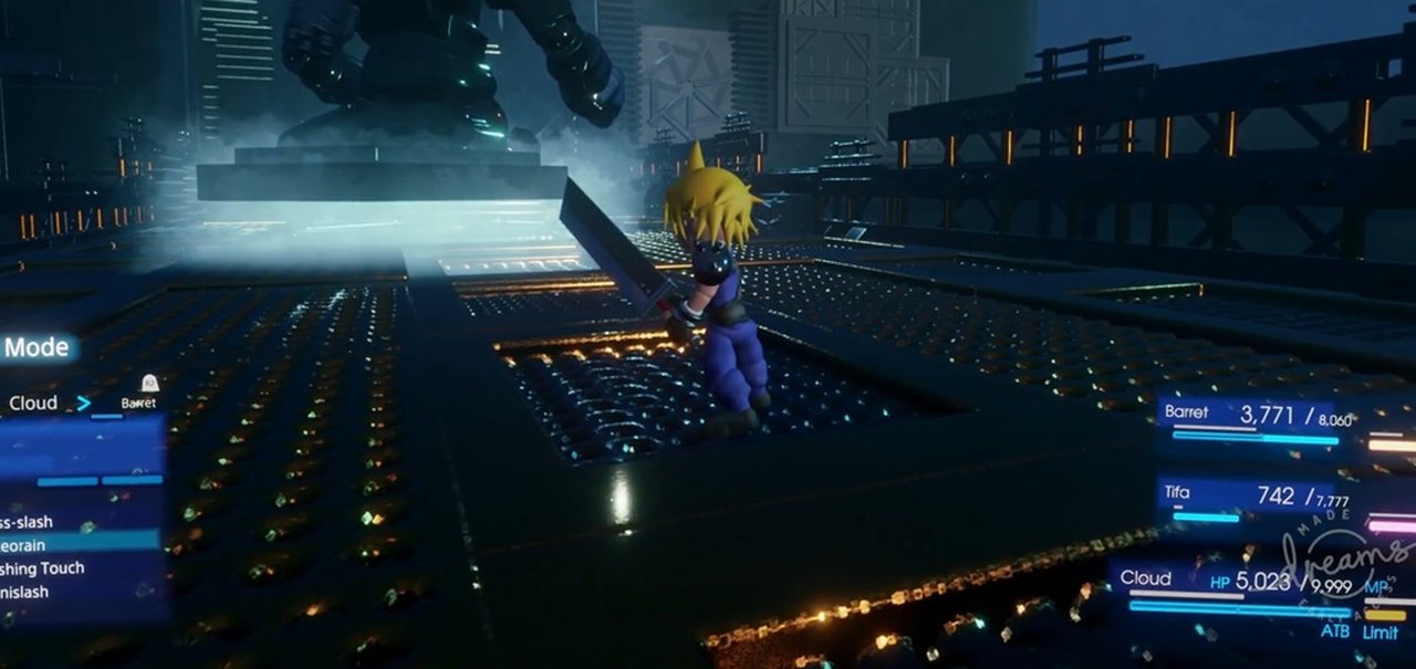 Final Fantasy VII Remake: fã reconstrói batalha contra chefe em Dreams