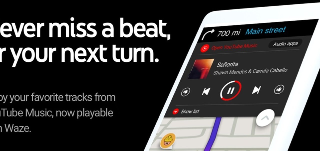 Waze agora tem integração direta com o YouTube Music
